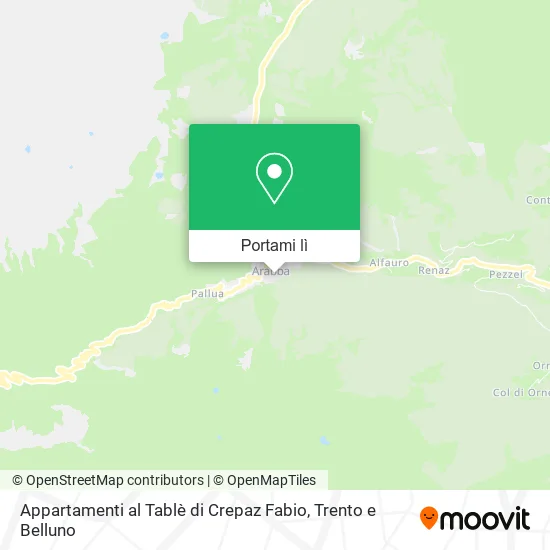 Mappa Appartamenti al Tablè di Crepaz Fabio