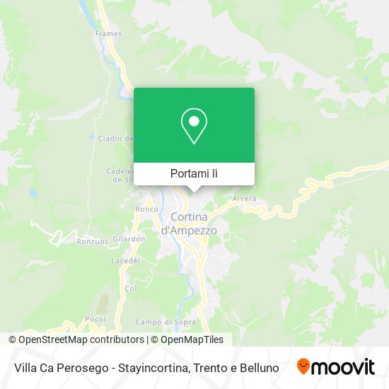 Mappa Villa Ca Perosego - Stayincortina