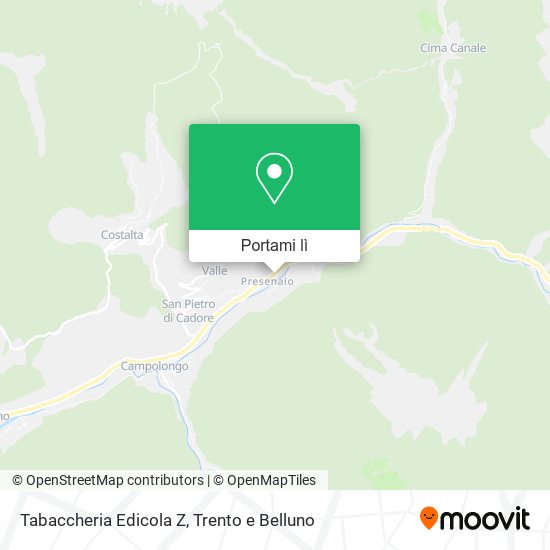 Mappa Tabaccheria Edicola Z