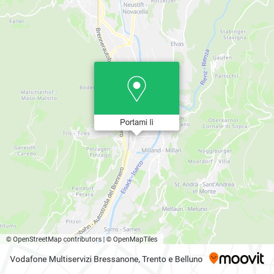 Mappa Vodafone Multiservizi Bressanone