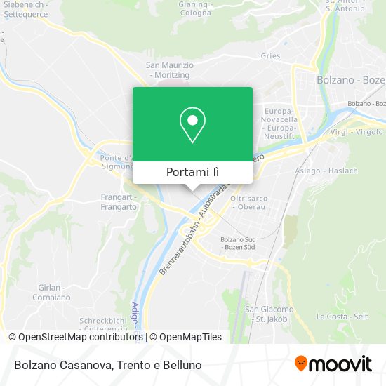Mappa Bolzano Casanova