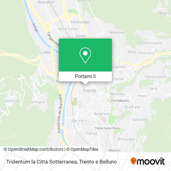 Mappa Tridentum la Città Sotterranea
