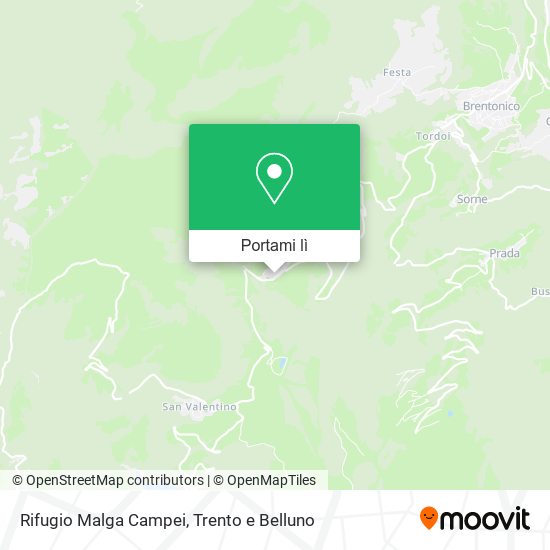 Mappa Rifugio Malga Campei