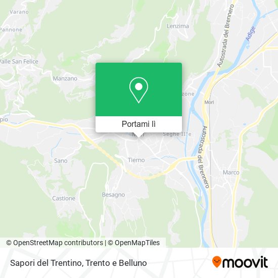 Mappa Sapori del Trentino