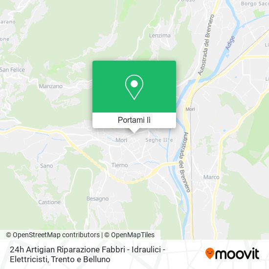 Mappa 24h Artigian Riparazione Fabbri - Idraulici - Elettricisti