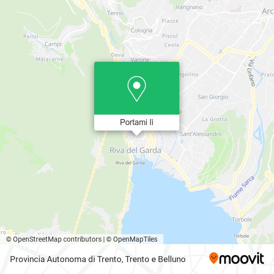 Mappa Provincia Autonoma di Trento