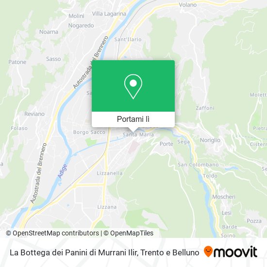 Mappa La Bottega dei Panini di Murrani Ilir