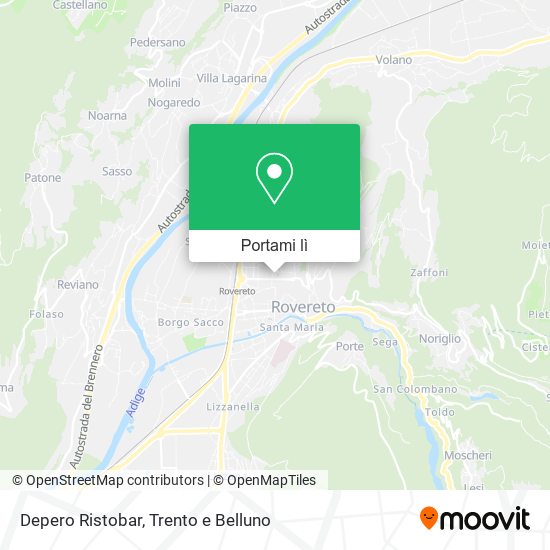 Mappa Depero Ristobar
