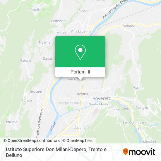 Mappa Istituto Superiore Don Milani-Depero