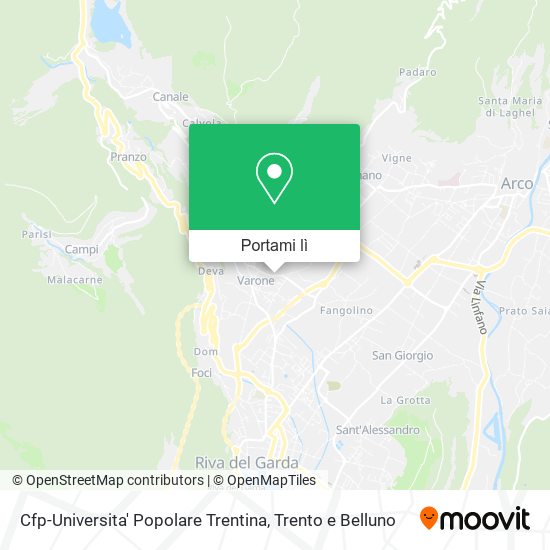 Mappa Cfp-Universita' Popolare Trentina