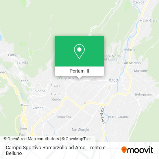 Mappa Campo Sportivo Romarzollo ad Arco