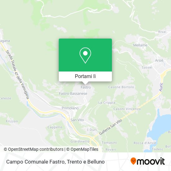 Mappa Campo Comunale Fastro