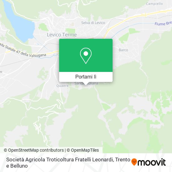 Mappa Società Agricola Troticoltura Fratelli Leonardi