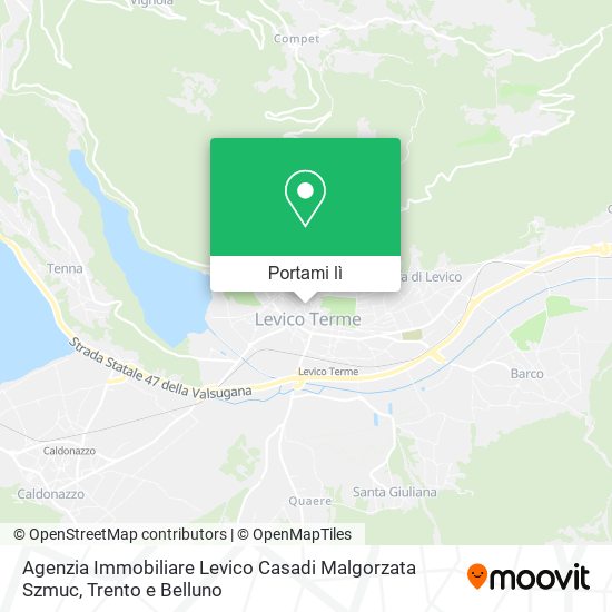 Mappa Agenzia Immobiliare Levico Casadi Malgorzata Szmuc