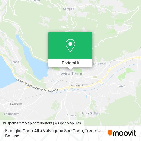 Mappa Famiglia Coop Alta Valsugana Soc Coop