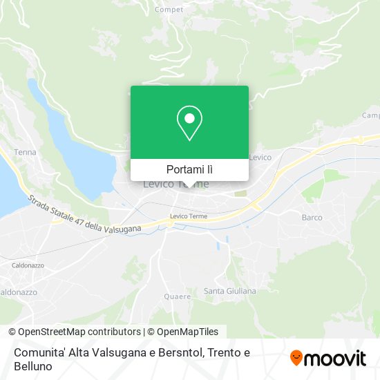 Mappa Comunita' Alta Valsugana e Bersntol