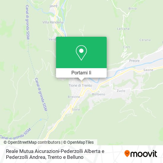 Mappa Reale Mutua Aicurazioni-Pederzolli Alberta e Pederzolli Andrea