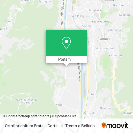 Mappa Ortofloricoltura Fratelli Cortellini