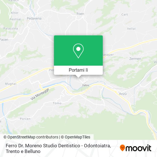 Mappa Ferro Dr. Moreno Studio Dentistico - Odontoiatra
