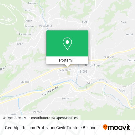 Mappa Geo Alpi Italiana-Protezioni Civili