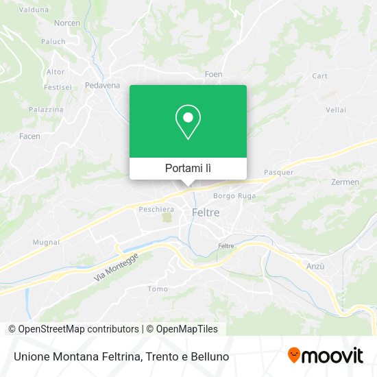Mappa Unione Montana Feltrina
