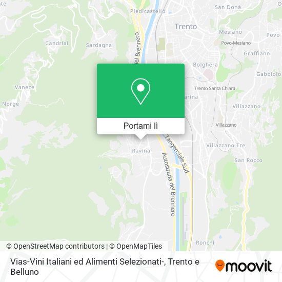 Mappa Vias-Vini Italiani ed Alimenti Selezionati-
