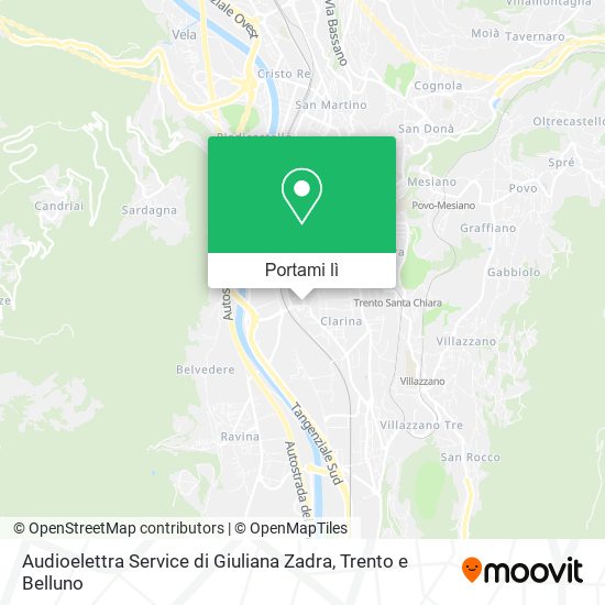 Mappa Audioelettra Service di Giuliana Zadra