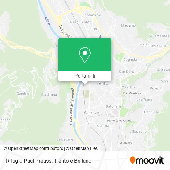 Mappa Rifugio Paul Preuss