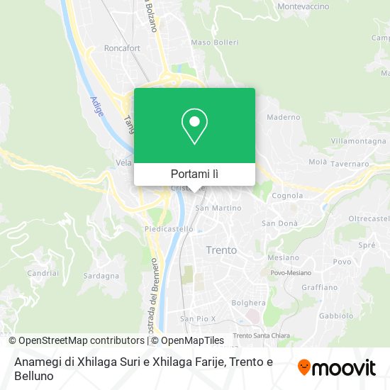 Mappa Anamegi di Xhilaga Suri e Xhilaga Farije