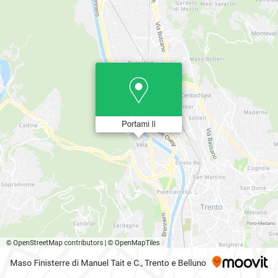 Mappa Maso Finisterre di Manuel Tait e C.