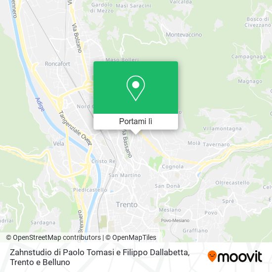 Mappa Zahnstudio di Paolo Tomasi e Filippo Dallabetta
