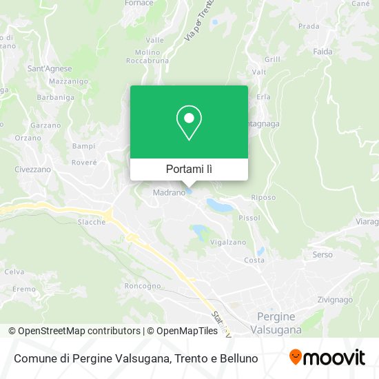 Mappa Comune di Pergine Valsugana