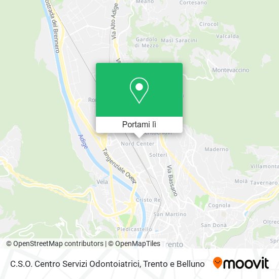 Mappa C.S.O. Centro Servizi Odontoiatrici
