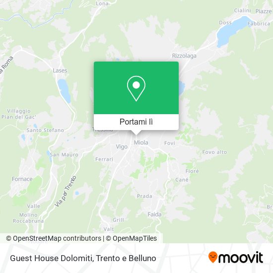 Mappa Guest House Dolomiti