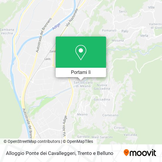 Mappa Alloggio Ponte dei Cavalleggeri