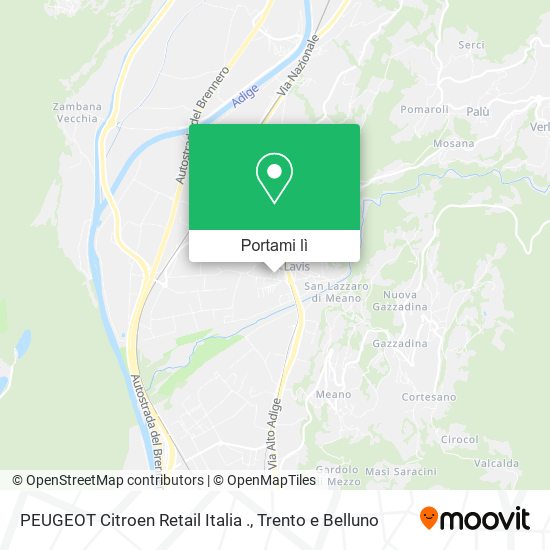 Mappa PEUGEOT Citroen Retail Italia .
