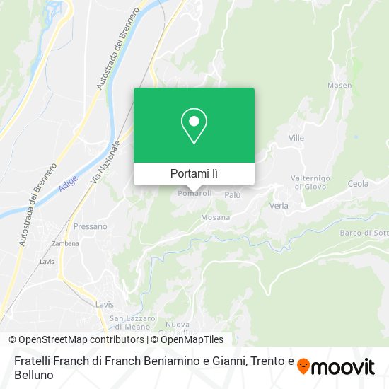 Mappa Fratelli Franch di Franch Beniamino e Gianni