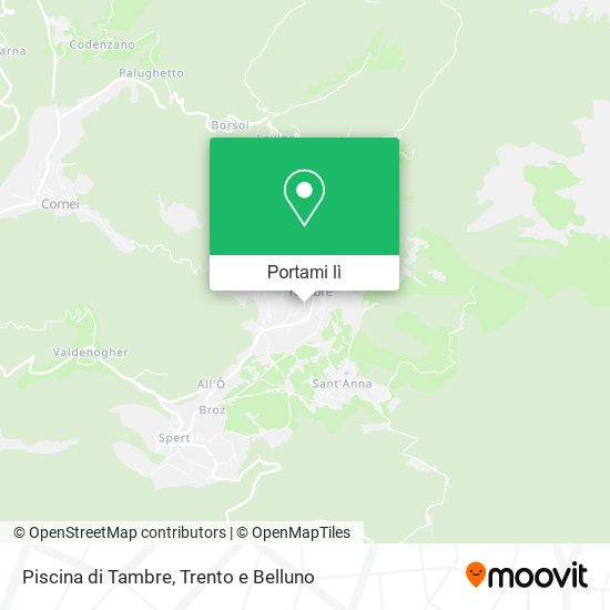 Mappa Piscina di Tambre