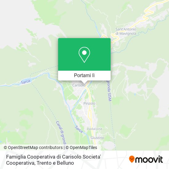 Mappa Famiglia Cooperativa di Carisolo Societa' Cooperativa