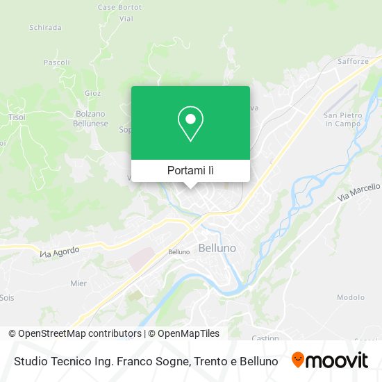 Mappa Studio Tecnico Ing. Franco Sogne
