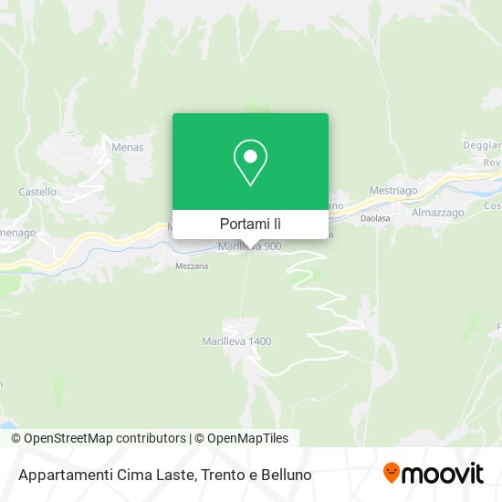 Mappa Appartamenti Cima Laste