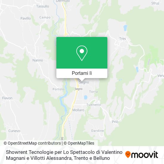 Mappa Showrent Tecnologie per Lo Spettacolo di Valentino Magnani e Villotti Alessandra