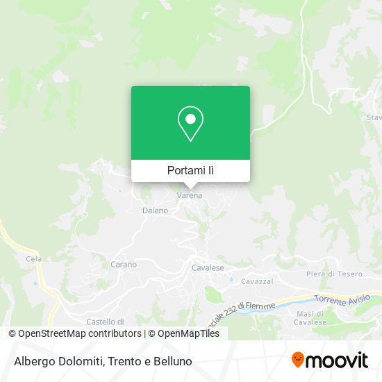 Mappa Albergo Dolomiti