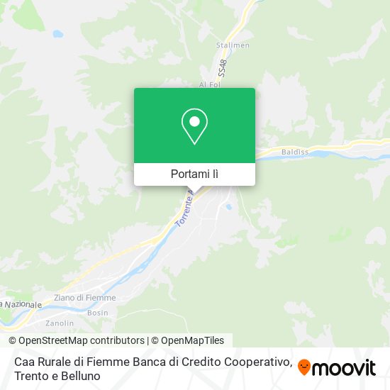 Mappa Caa Rurale di Fiemme Banca di Credito Cooperativo