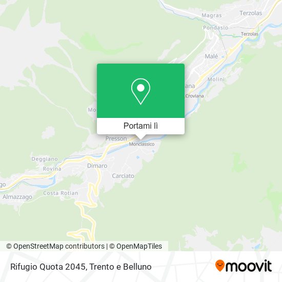 Mappa Rifugio Quota 2045