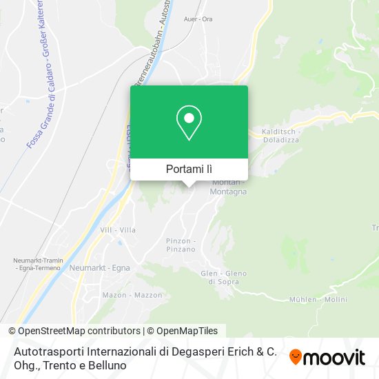 Mappa Autotrasporti Internazionali di Degasperi Erich & C. Ohg.