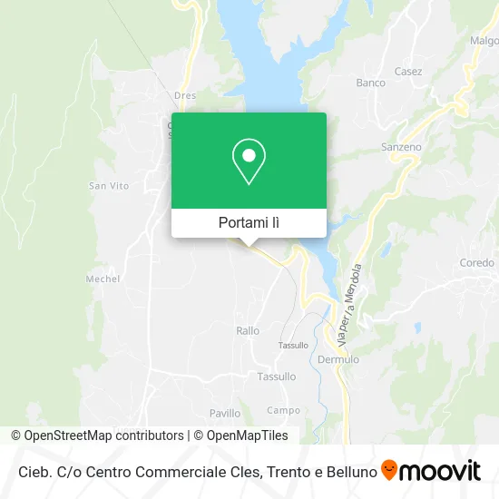 Mappa Cieb. C / o Centro Commerciale Cles