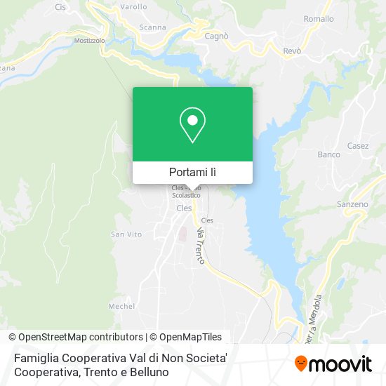 Mappa Famiglia Cooperativa Val di Non Societa' Cooperativa