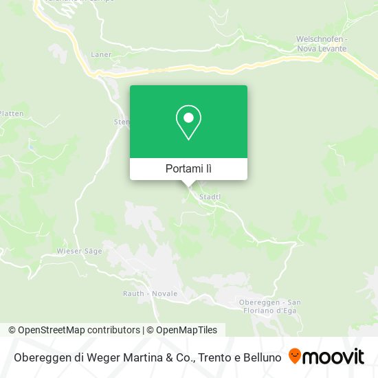 Mappa Obereggen di Weger Martina & Co.