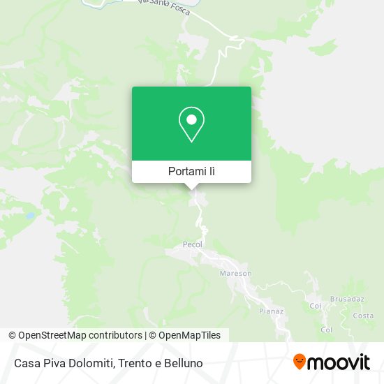 Mappa Casa Piva Dolomiti